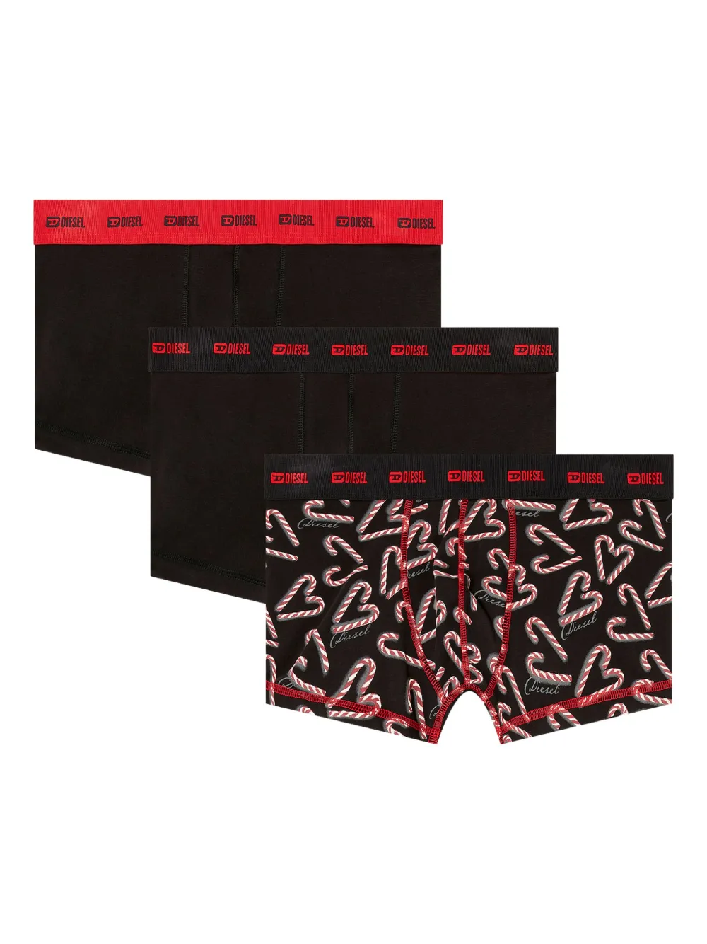 Diesel Damien-Gft-Utlt heart-print boxer (pack of three) | Black | Image 1
