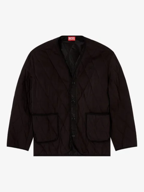 Diesel S-Boys quilted V-neck jacket