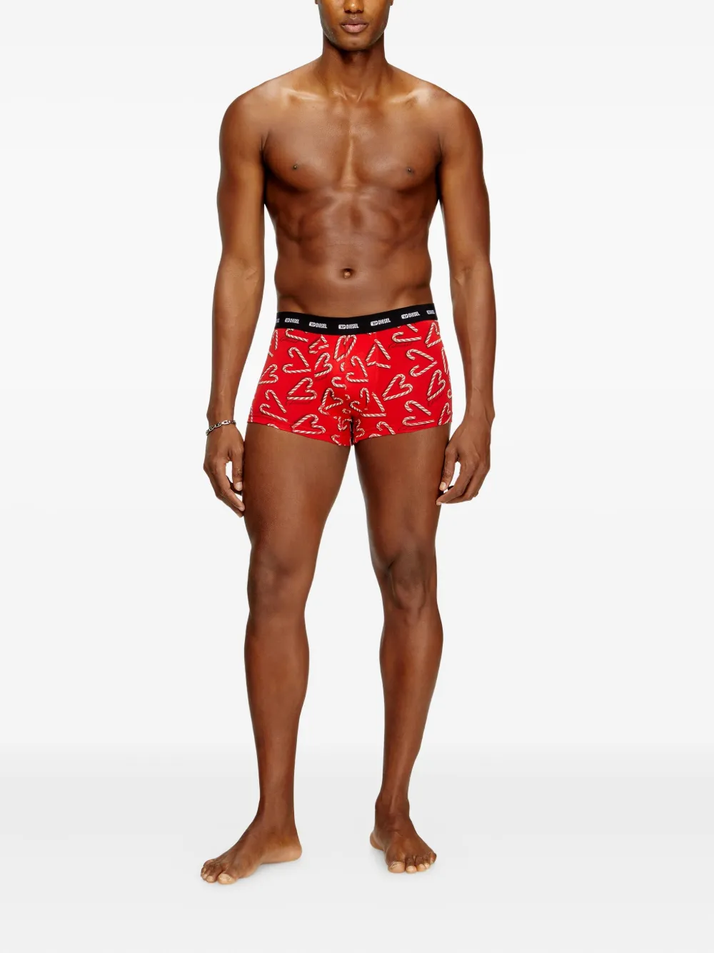 Diesel Damien-Gft-Utlt logo-waistband printed boxer (pack of three) | Image 2