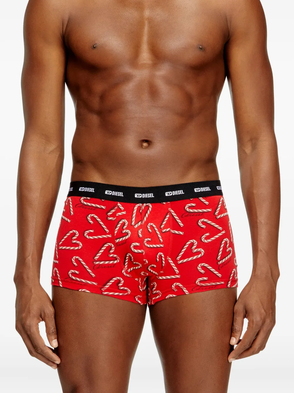 Diesel Drie Damien-Gft-Utlt boxershorts met logoband Rood