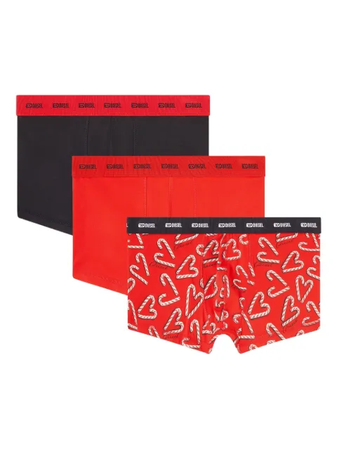 Diesel Damien-Gft-Utlt logo-waistband printed boxer (pack of three)