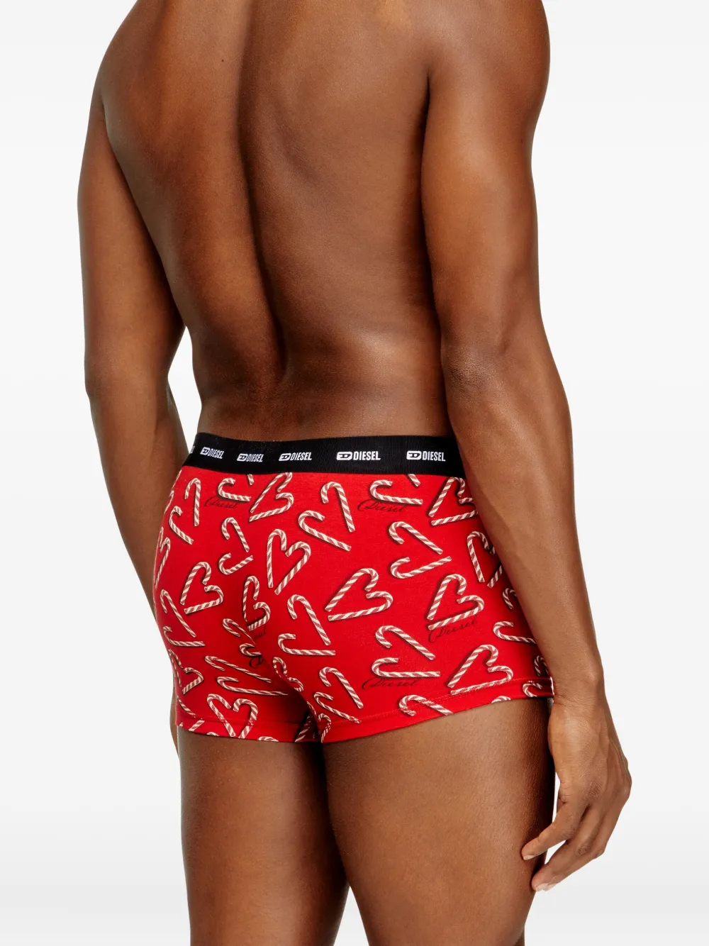 Diesel Drie Damien-Gft-Utlt boxershorts met logoband Rood