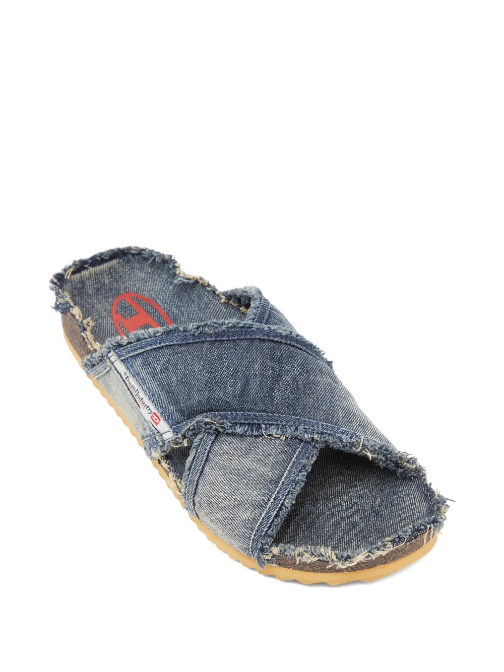 Diesel D-Woodstock Cross sandalen met franje Blauw