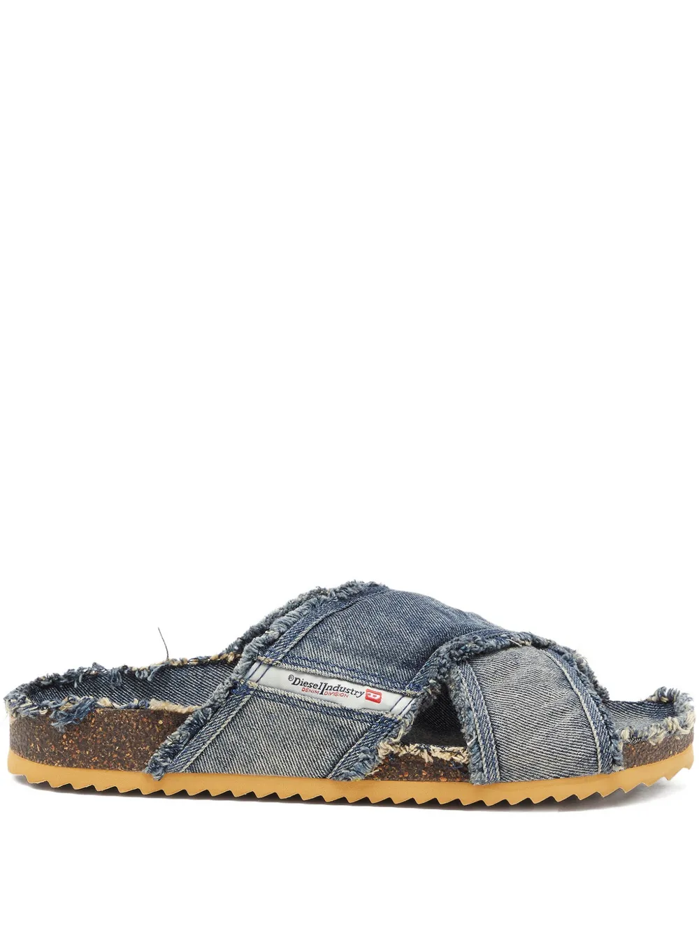 Diesel D-Woodstock Cross frayed sandals - Blu