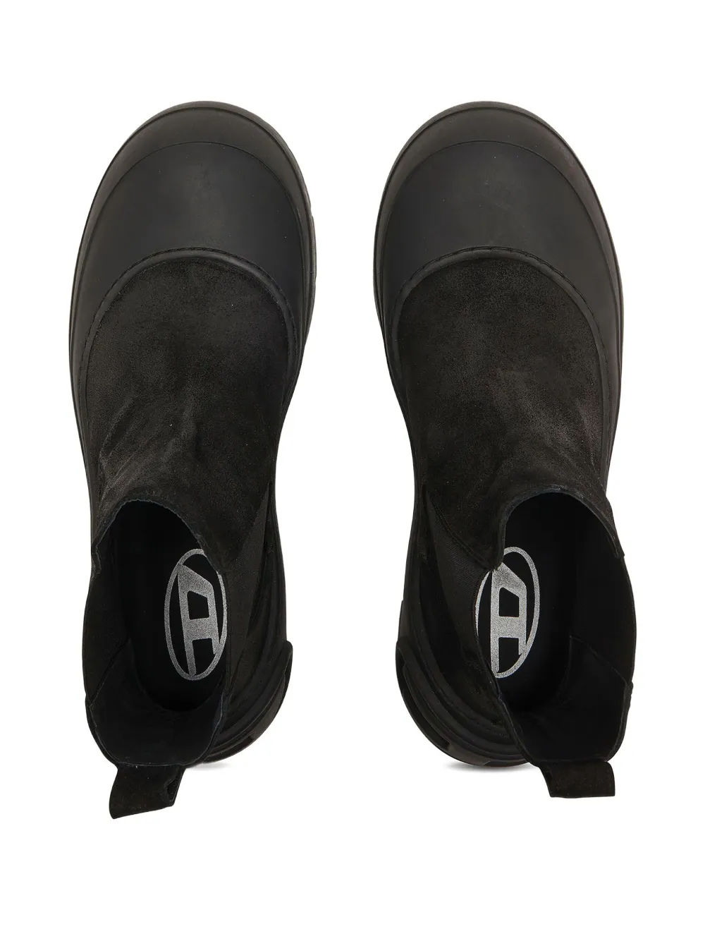 Diesel Laarzen met logodetail en kapneus Zwart