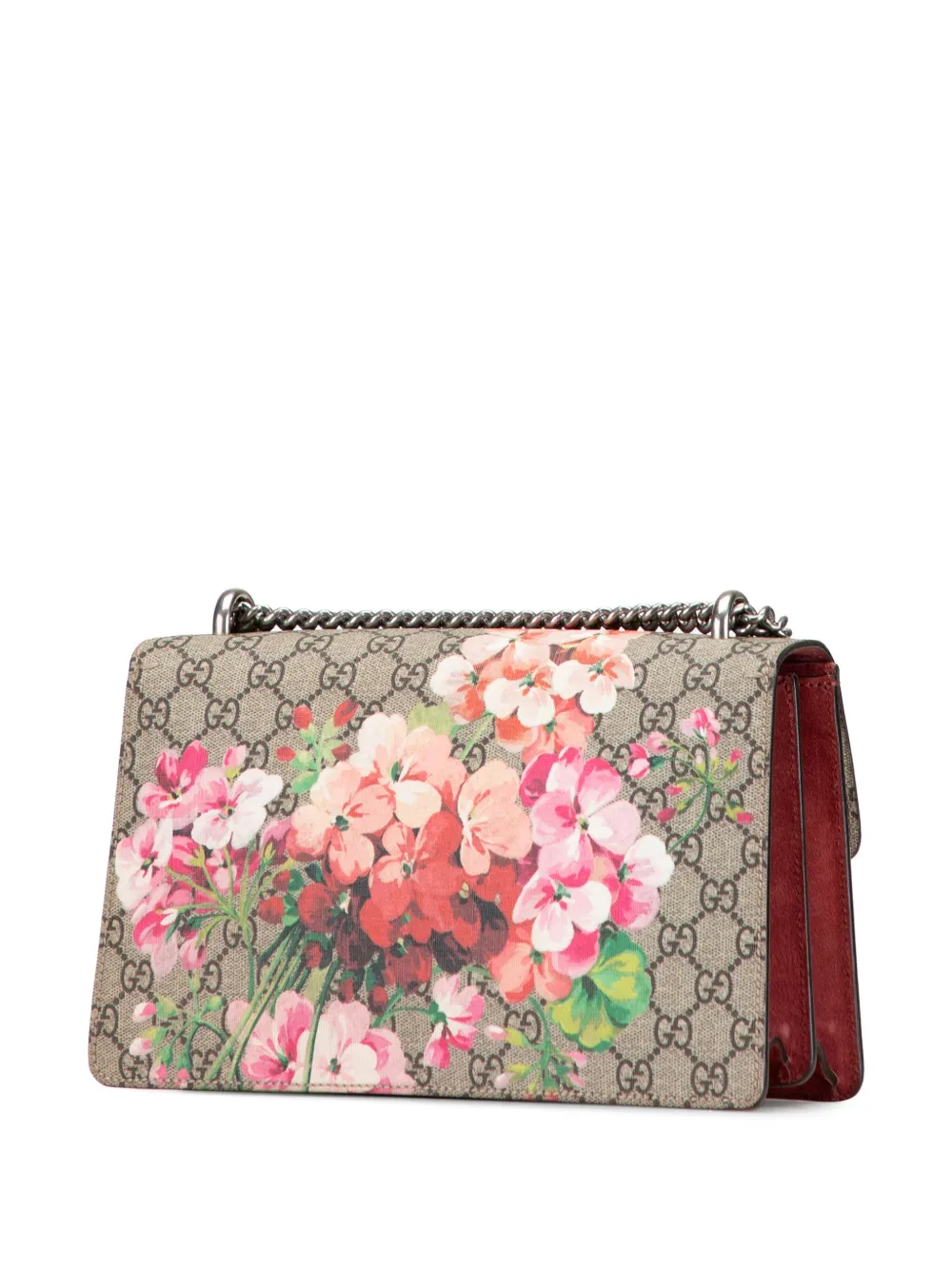 Pre-owned Gucci 2016-2025 Small Gg Supreme Blooms Dionysus Shoulder Bag In Brown