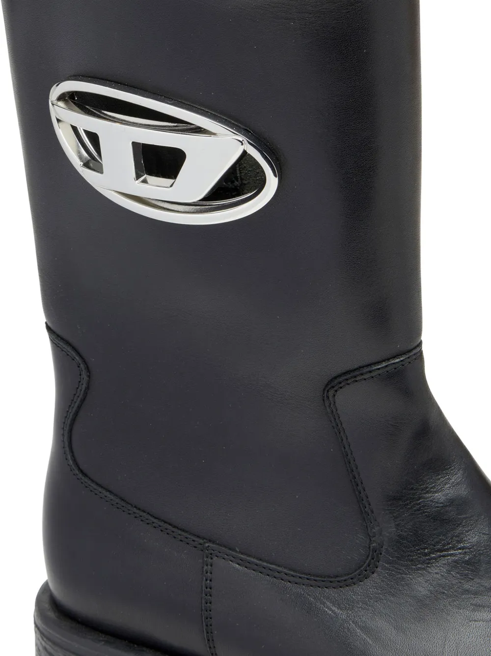 Diesel D-hammer Bkr D Leather Boots In Black