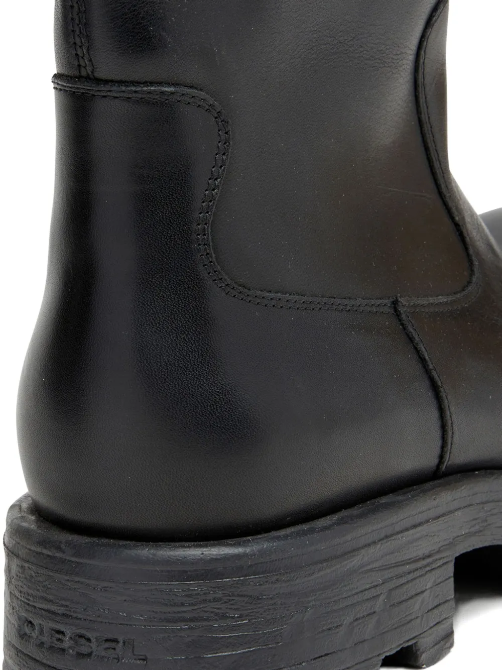Diesel D-hammer Bkr D Leather Boots In Black