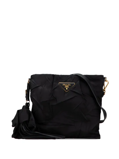 Prada Pre-Owned 2013-2025 Tessuto Stropicciato Tassel crossbody bag
