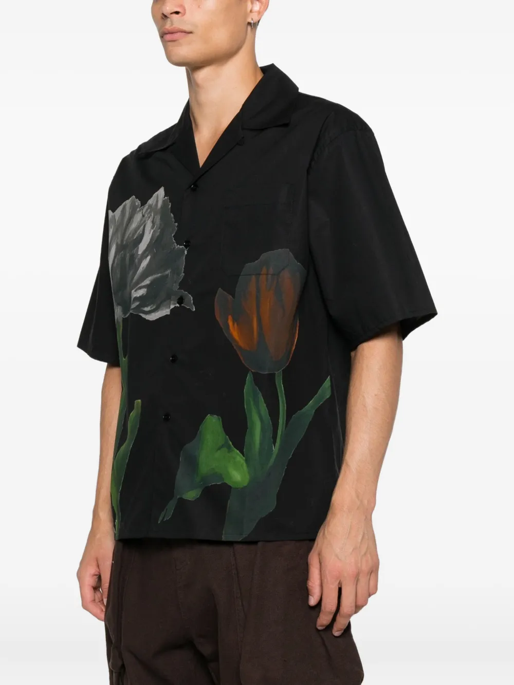 Marni Overhemd met bloemenprint Zwart