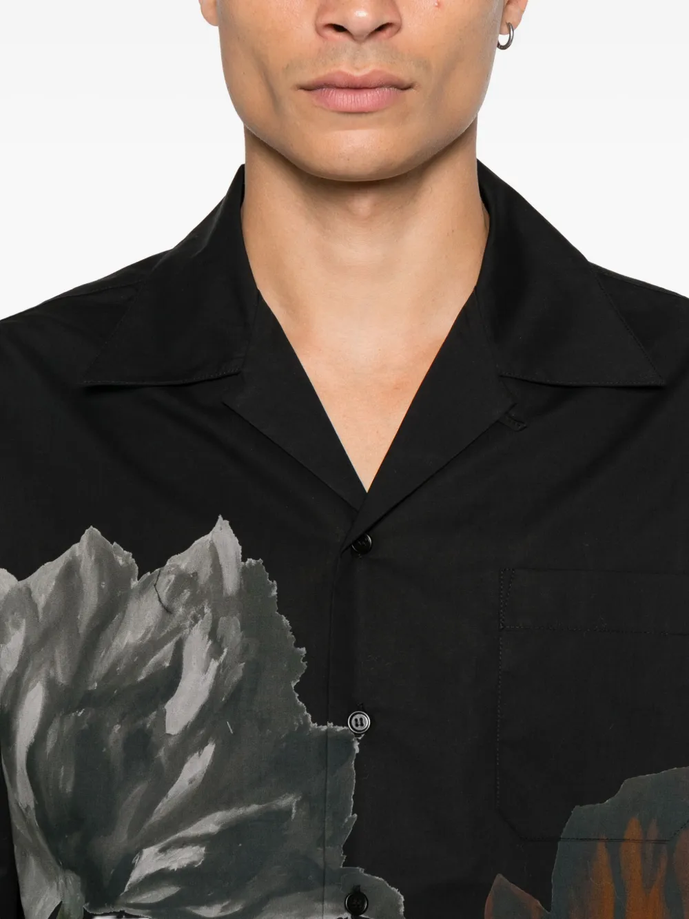 Marni Overhemd met bloemenprint Zwart