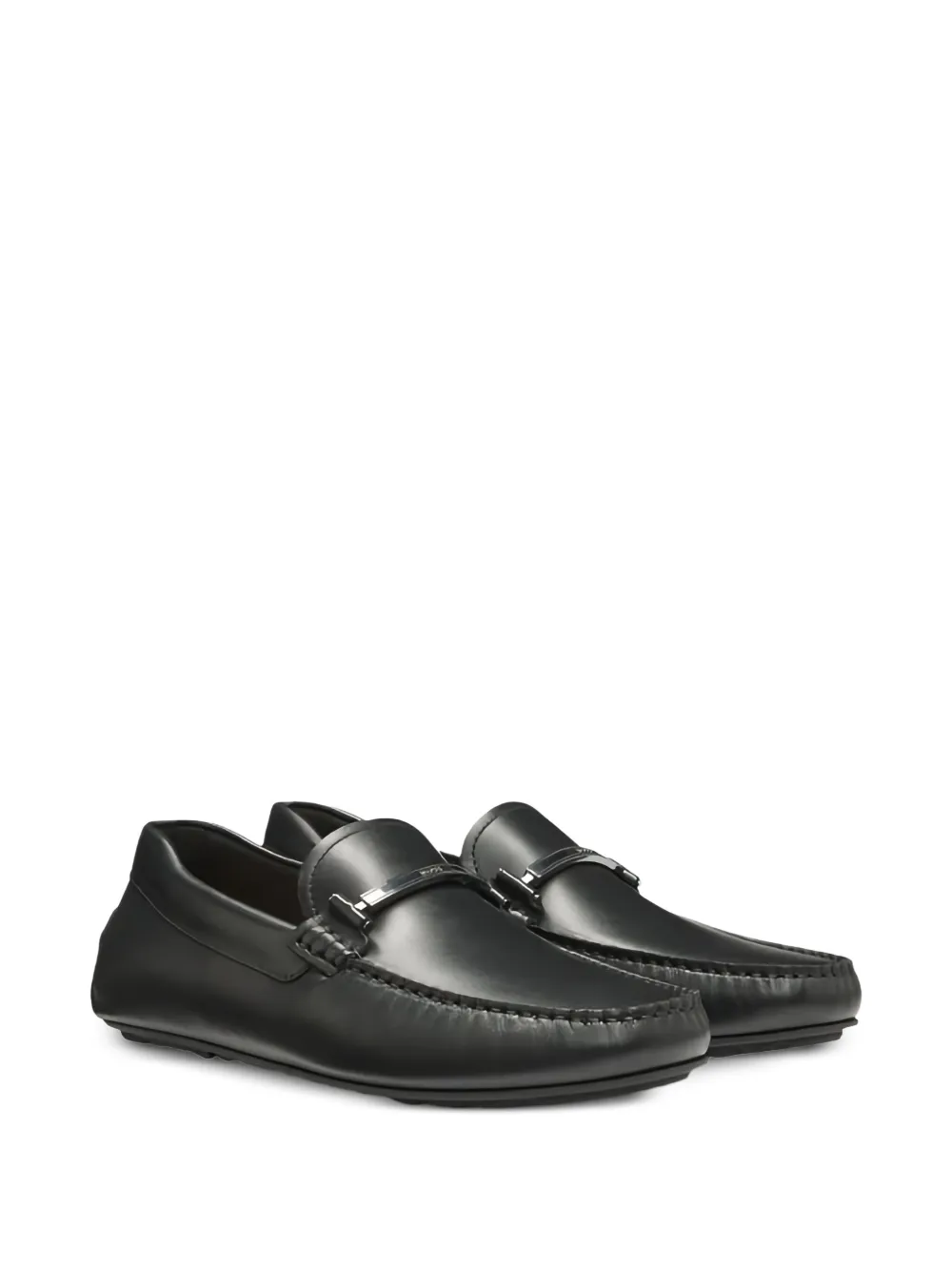 HUGO Noel leren loafers Zwart