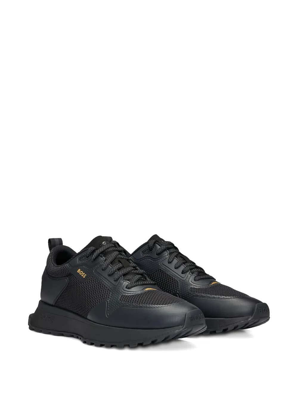 HUGO Jonah sneakers met vlakekn Zwart