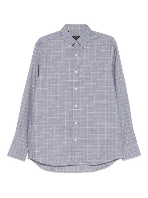 Brioni checked button shirt
