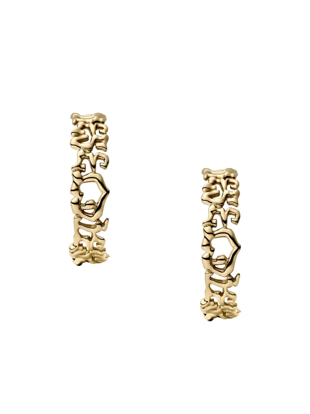 Diesel Stainless Steel Hoop Earrings In Burgundy
