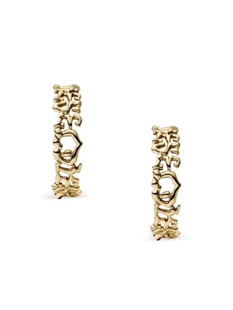 Diesel logo hoop earrings