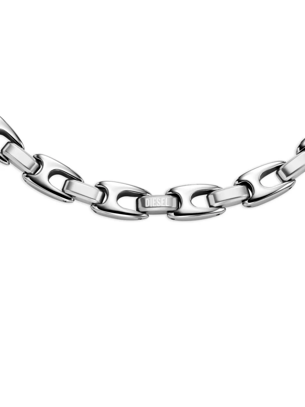 Diesel Dx1650040 オーバルロゴ チェーンネックレス | シルバートーン