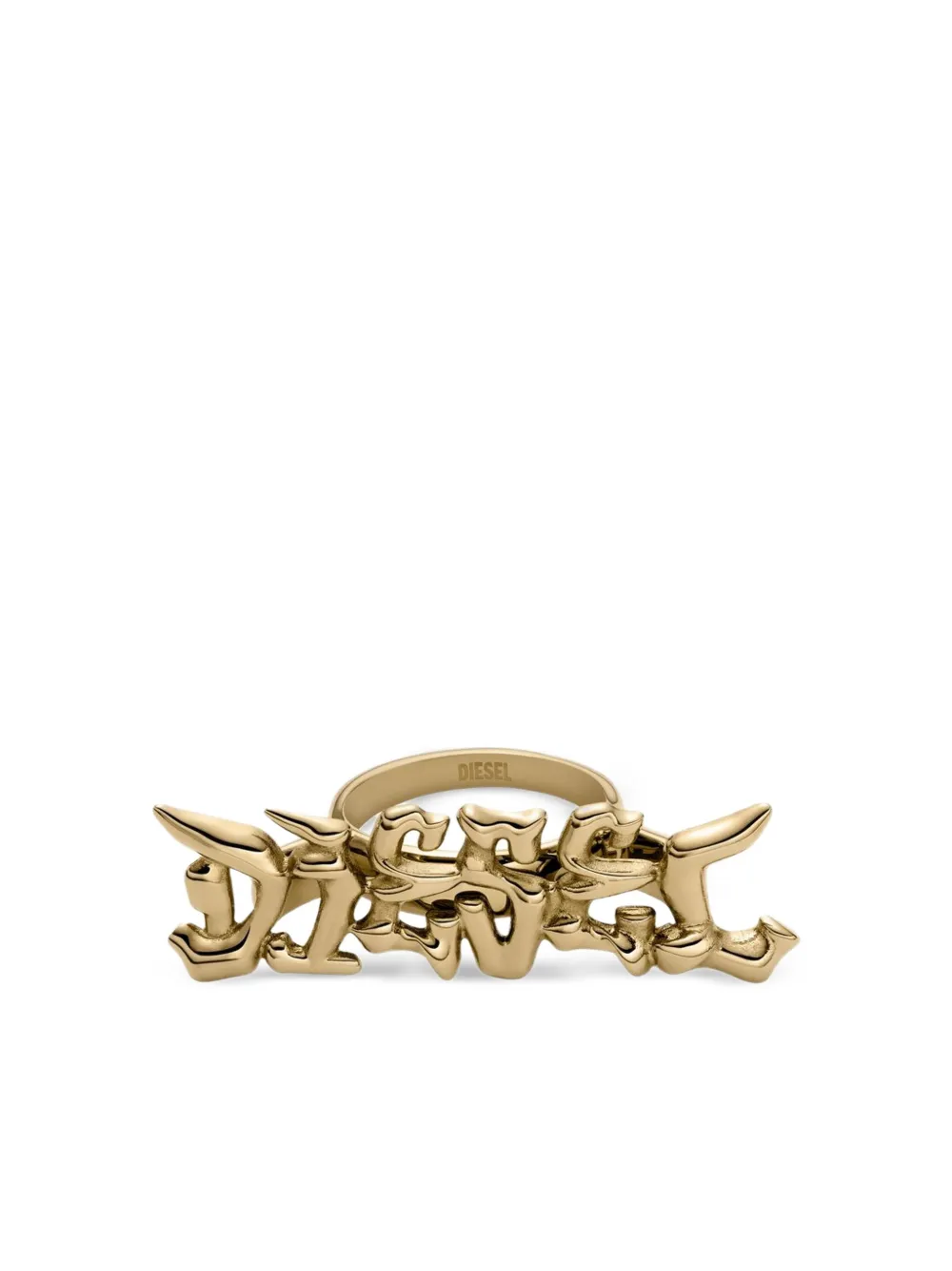 Diesel Anello con logo - Oro