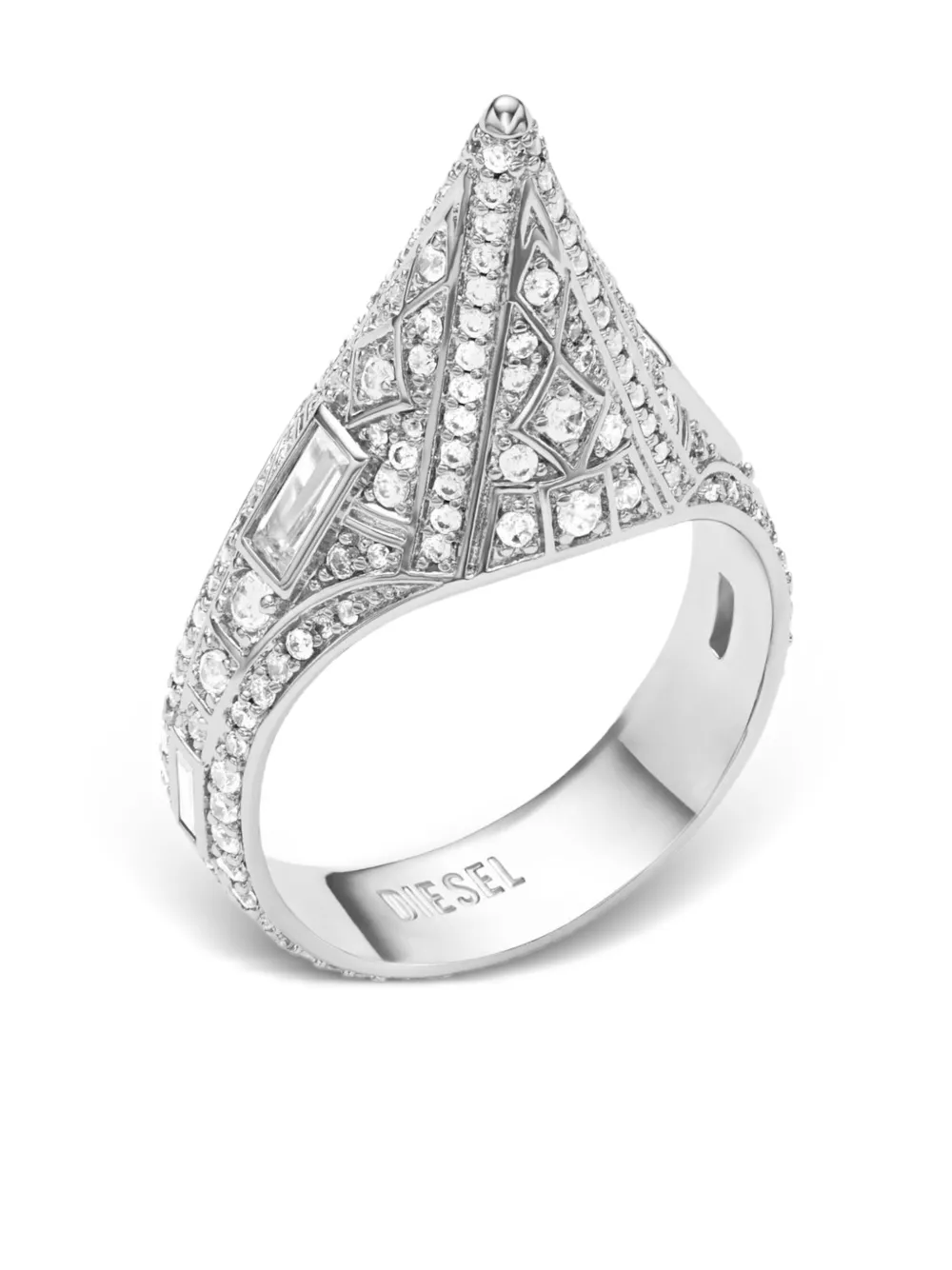  Diesel Pavé-cone Ring - Silver 