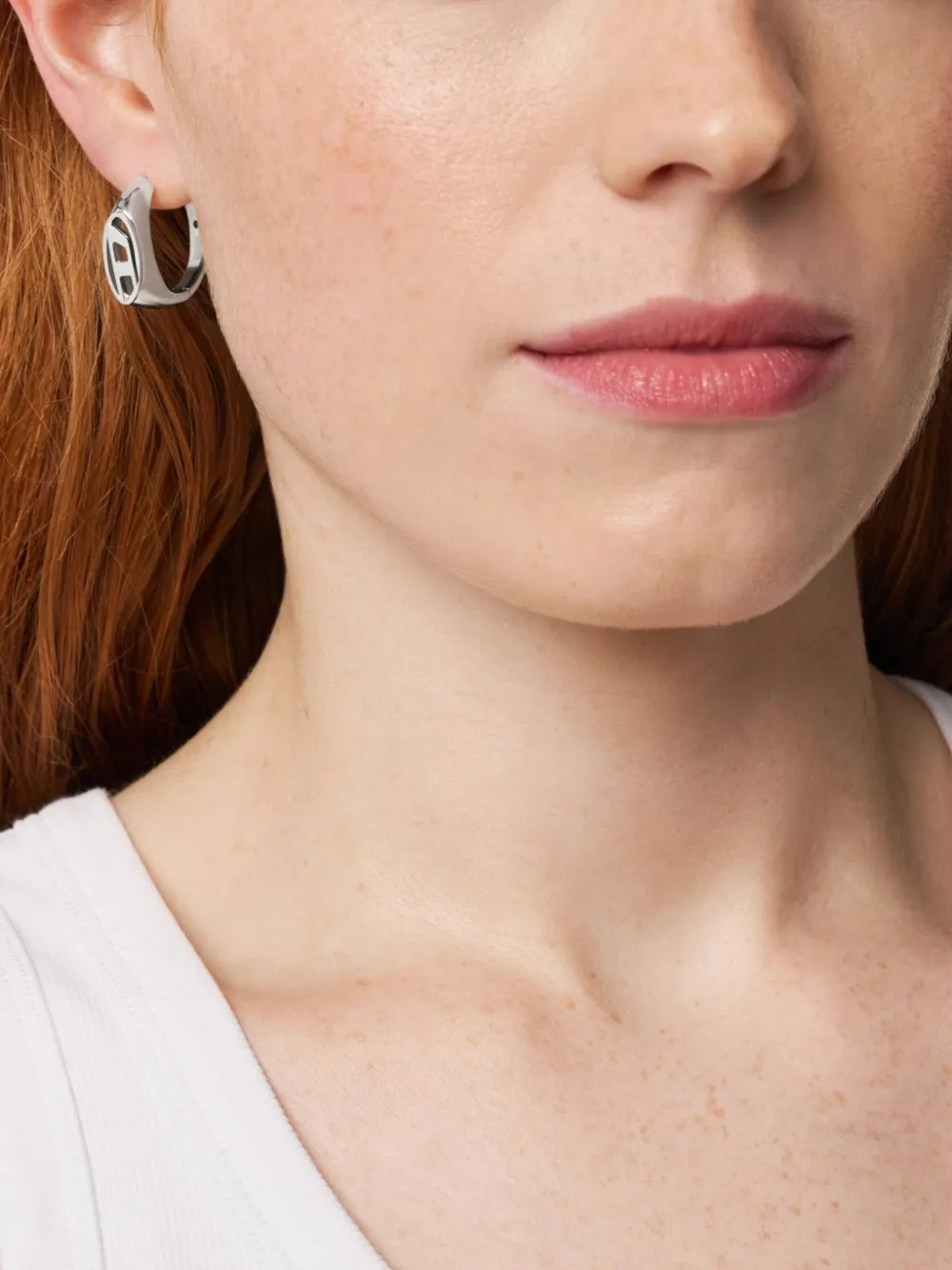 Diesel cutout oval logo earring | Men | Image 2