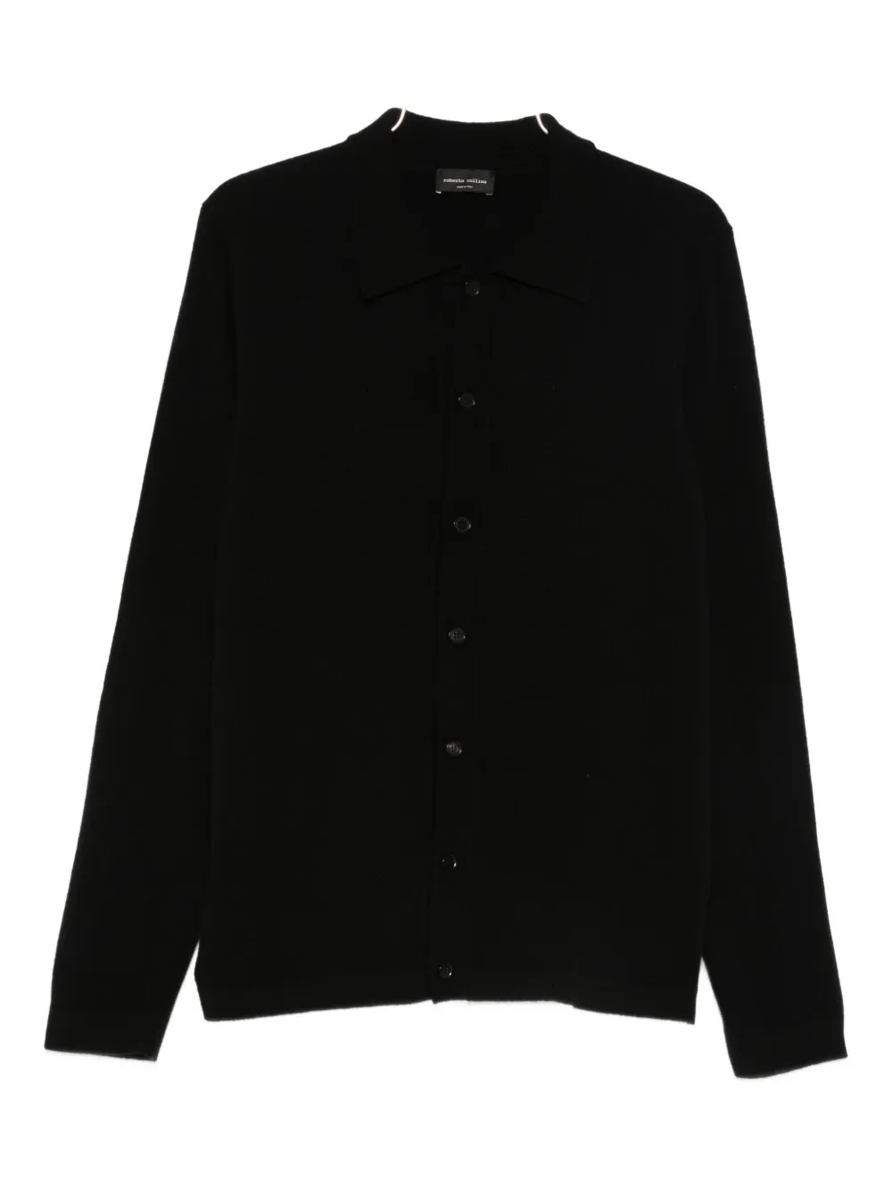 Roberto Collina collared buttoned cardigan - Nero