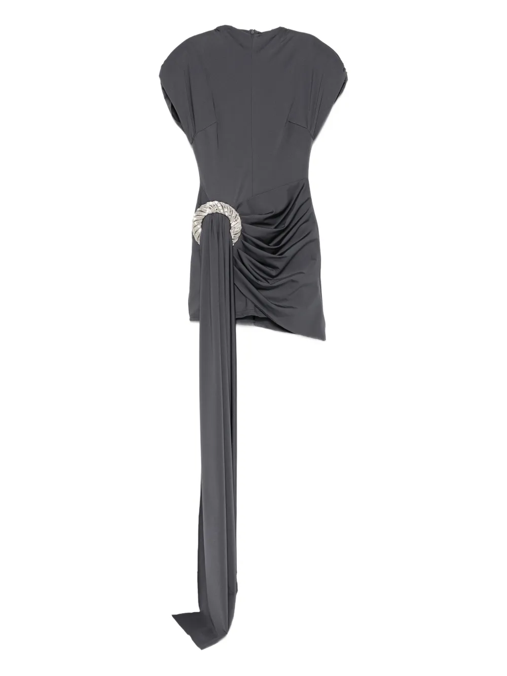 David Koma Embellished Draped-overlay Mini Dress In Multi