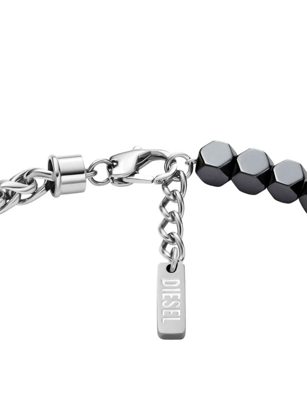 Diesel Chain Beaded Bracelet In Brown