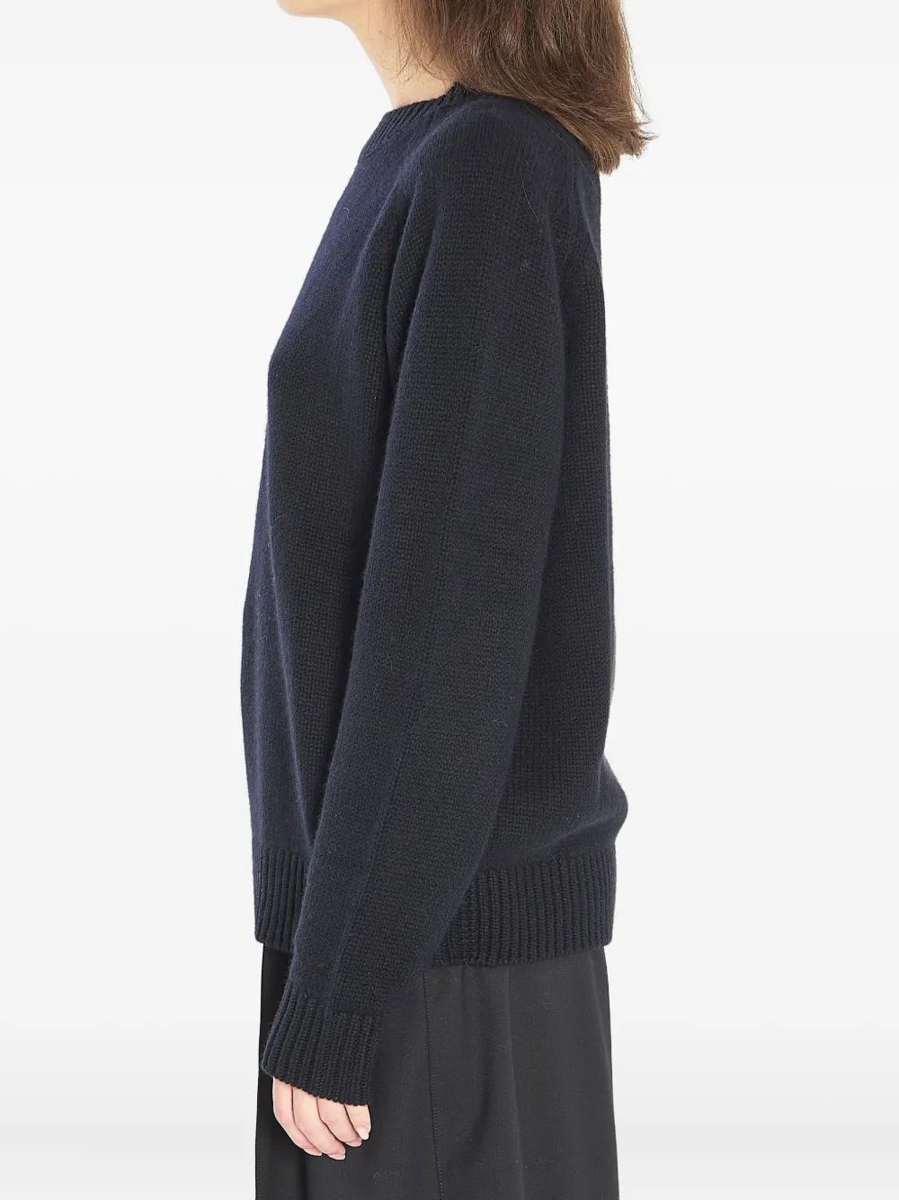 Lisa Yang Anine Crew-neck Ribbed Sweater In Black