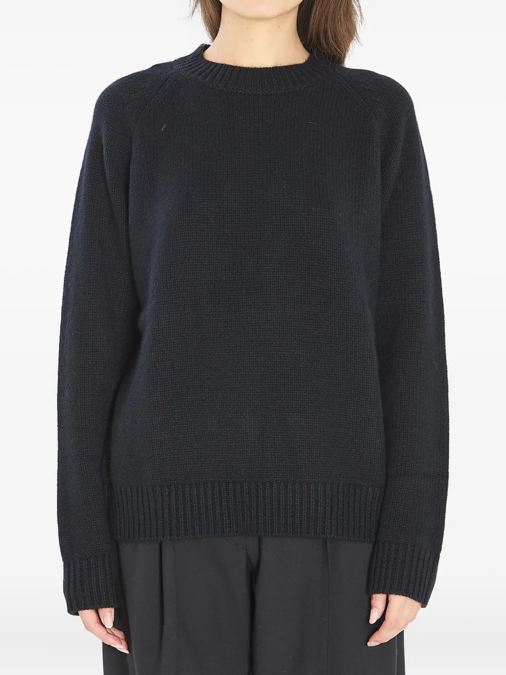 Lisa Yang Anine Crew-neck Ribbed Sweater In Black