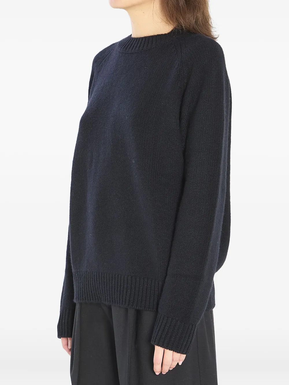 Lisa Yang Anine Crew-neck Ribbed Sweater In Black