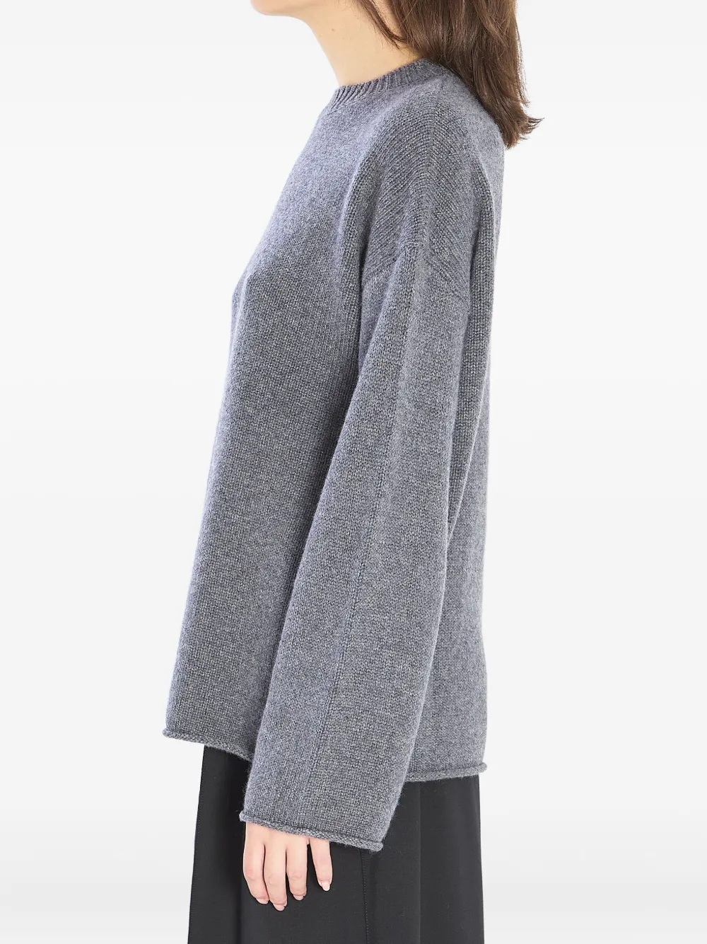 Lisa Yang Kristy geribbelde trui met ronde hals Grijs
