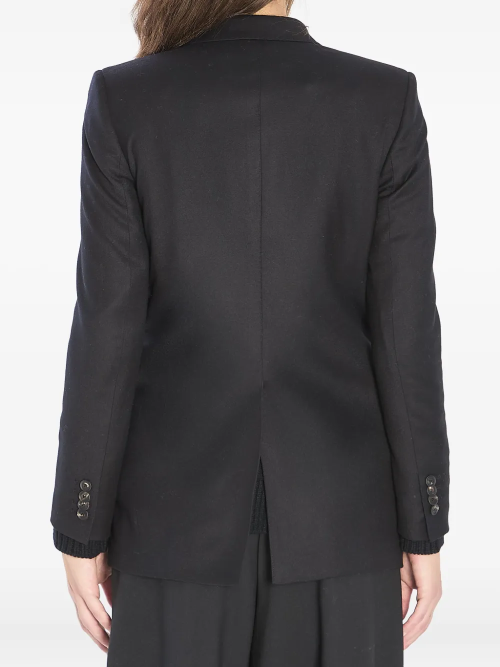 Tagliatore Jasmine Peak-lapels Double-breasted Peacoat In Black