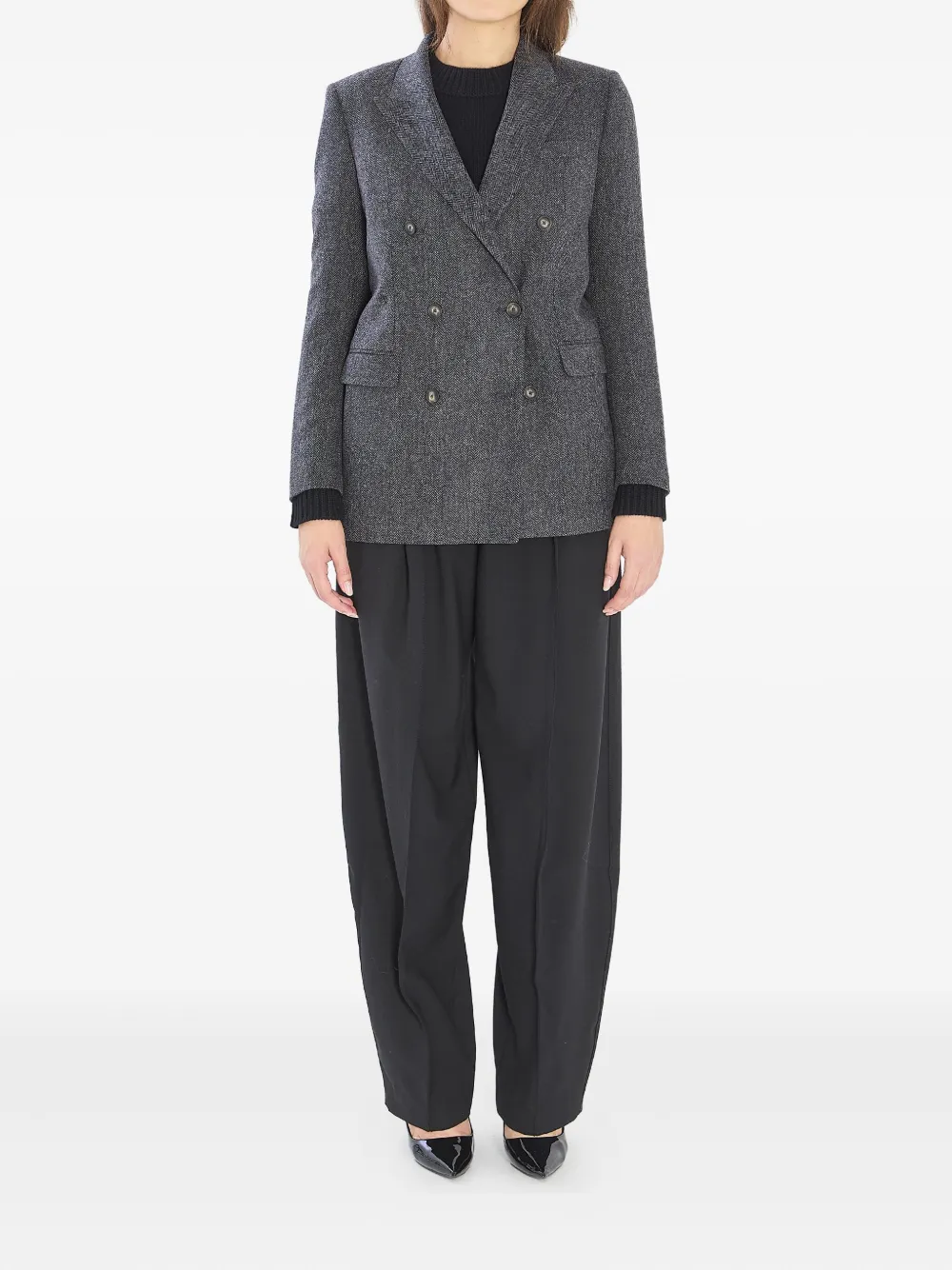 Tagliatore Jasmine herringbone double-breasted peacoat | Double Breasted & Peacoats | Image 2