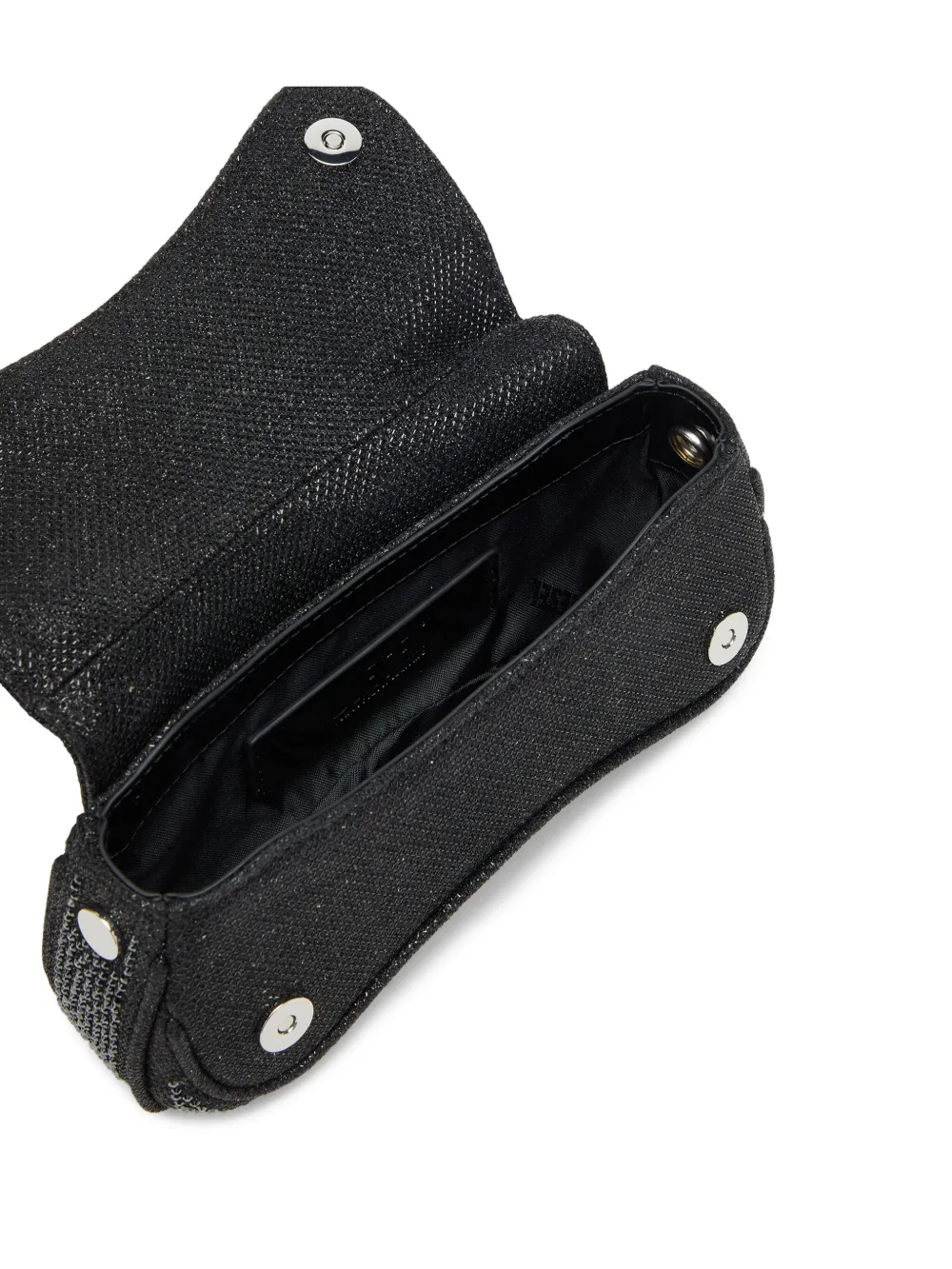 Diesel Crystal-embellished Clutch Bag In Black