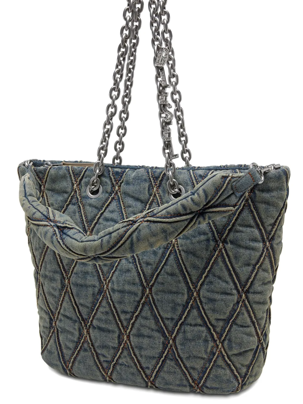 Diesel Charm-D gewatteerde shopper Blauw