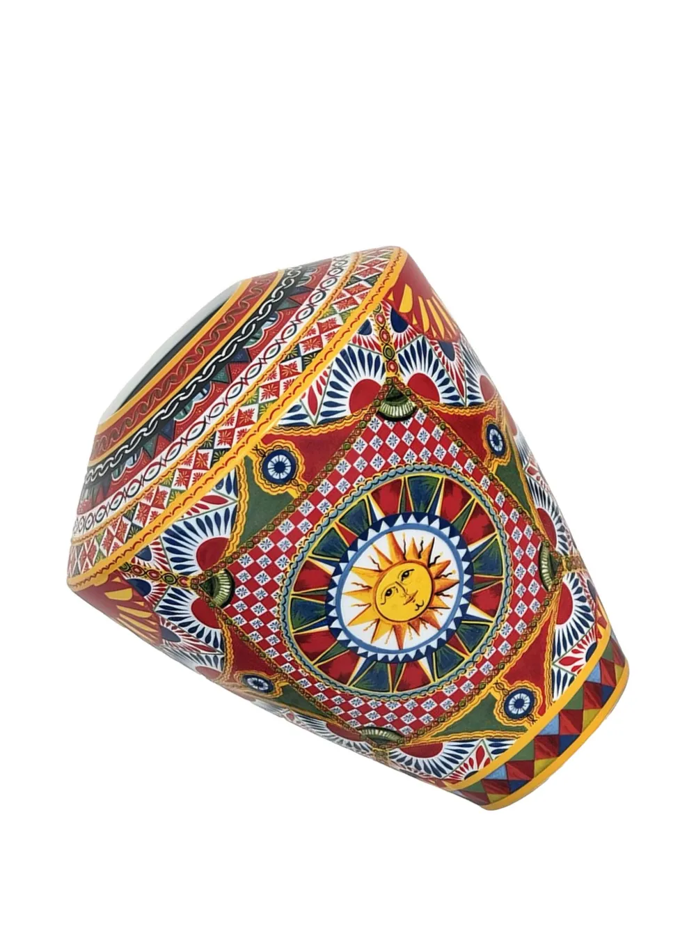 Dolce & Gabbana Amphora Patterned Vase (25cm X 29 Cm) In Red
