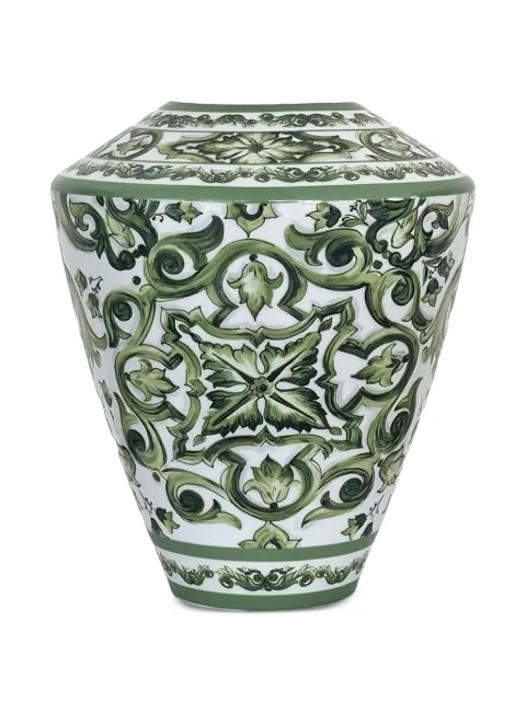 Dolce & Gabbana Majolica floral vase (25cm x 29 cm)
