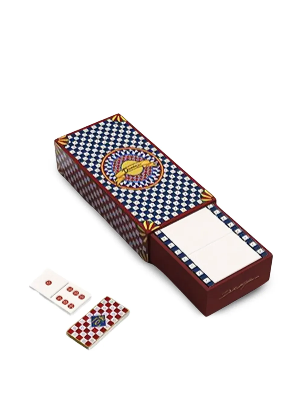 Dolce & Gabbana checkerboard domino cart set (15cm x 8cm) | Games | Image 2