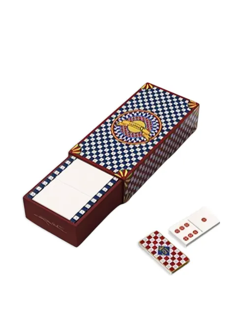 Dolce & Gabbana checkerboard domino cart set (15cm x 8cm)