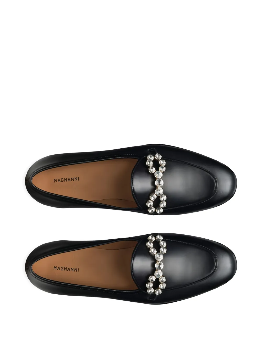 Magnanni Crystal-embellished Loafers In Black