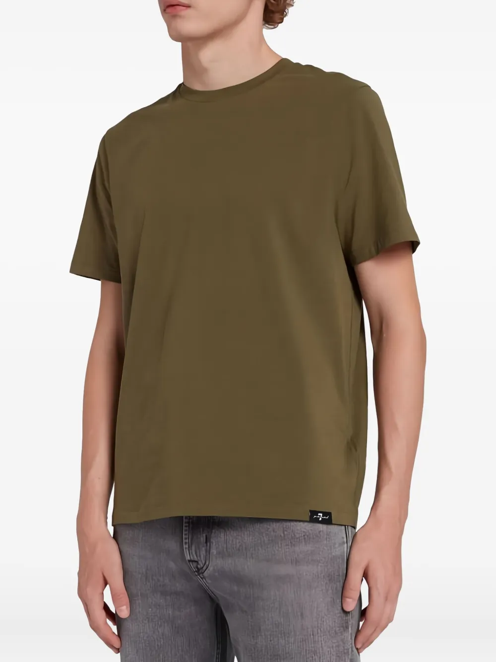7 For All Mankind T-shirt met ronde hals Groen