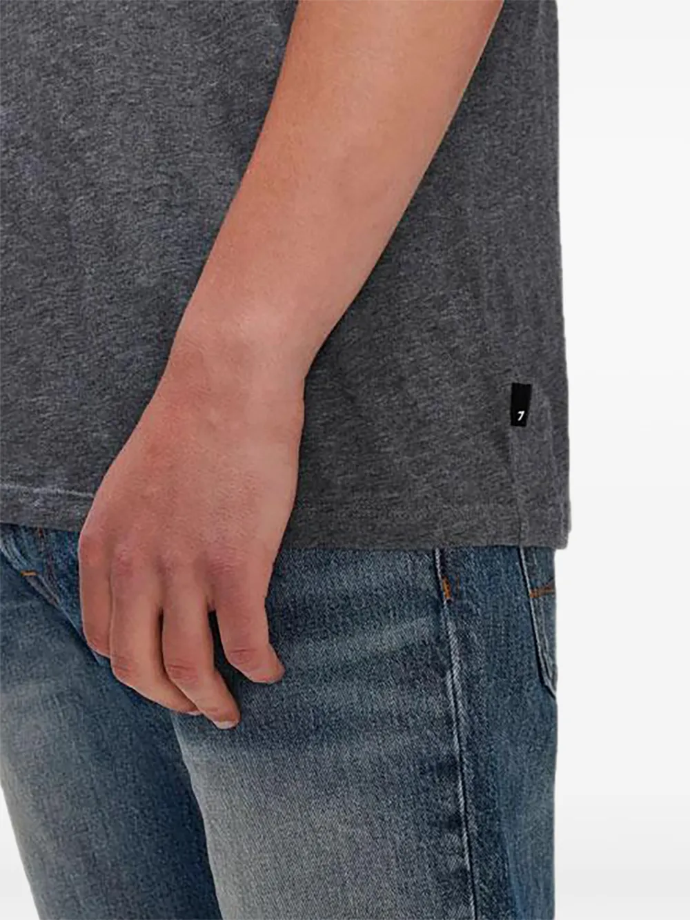 7 For All Mankind Featherweight T-shirt met korte mouwen Grijs