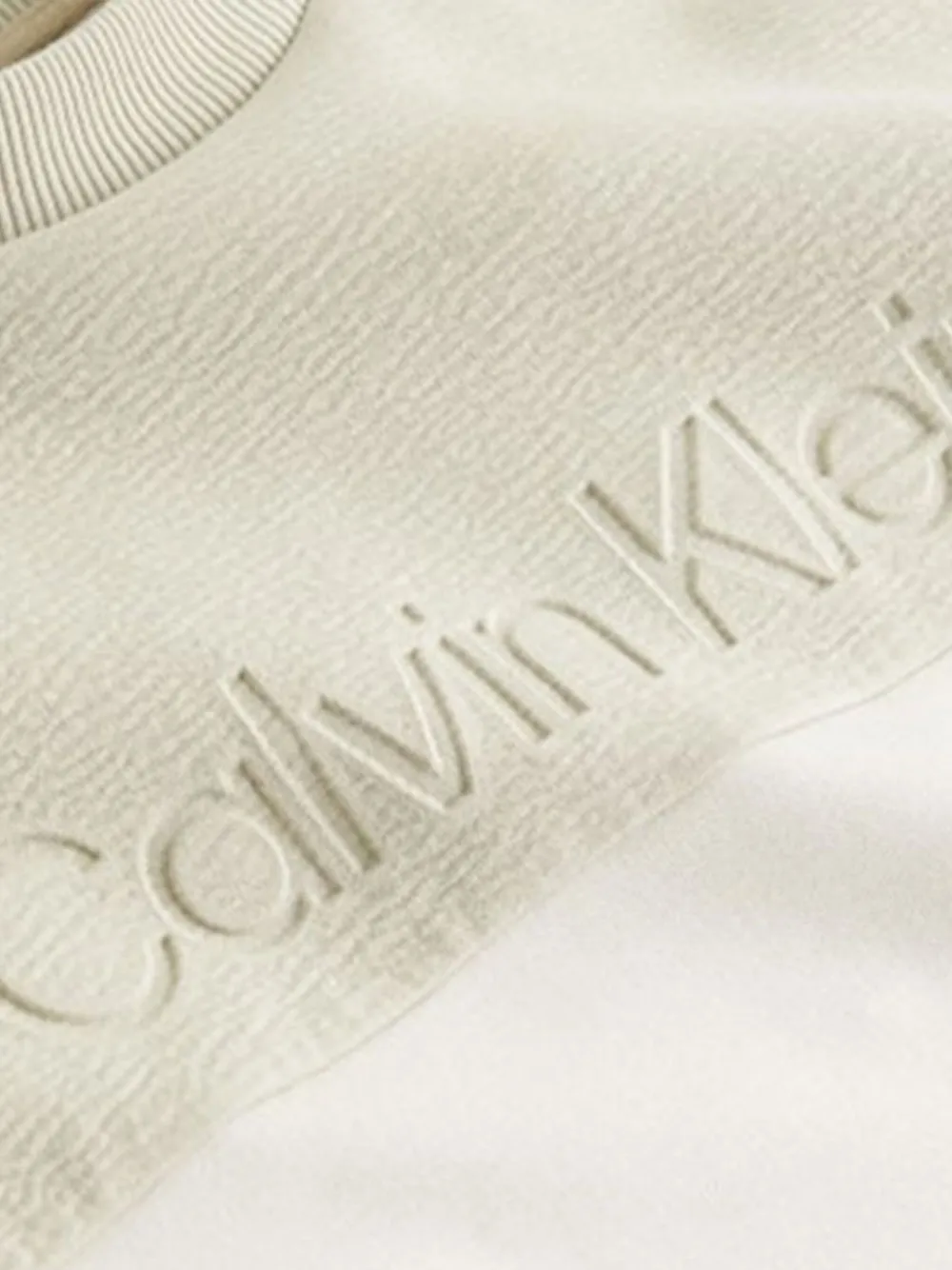 Calvin Klein Sweater met colourblocking en logo-reliëf Groen