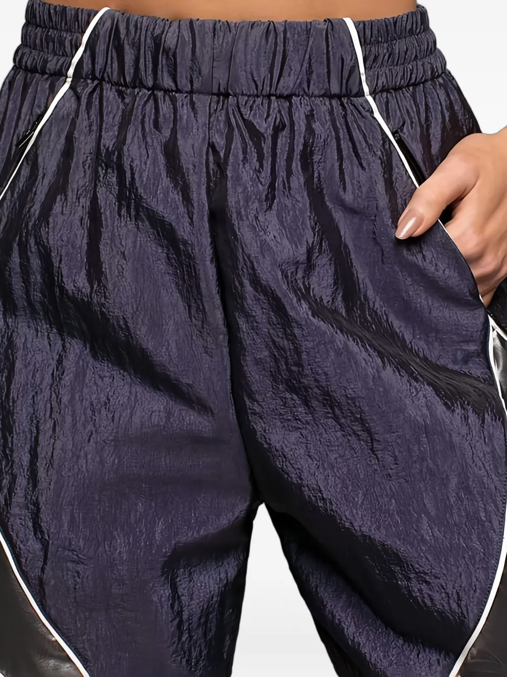 Michi Enigma Panelled Track Pants In Blue