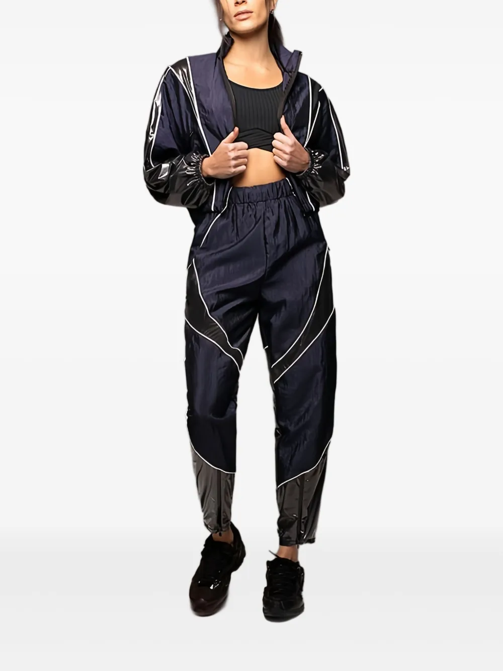 Michi Enigma trainingsbroek met vlakken - Blauw