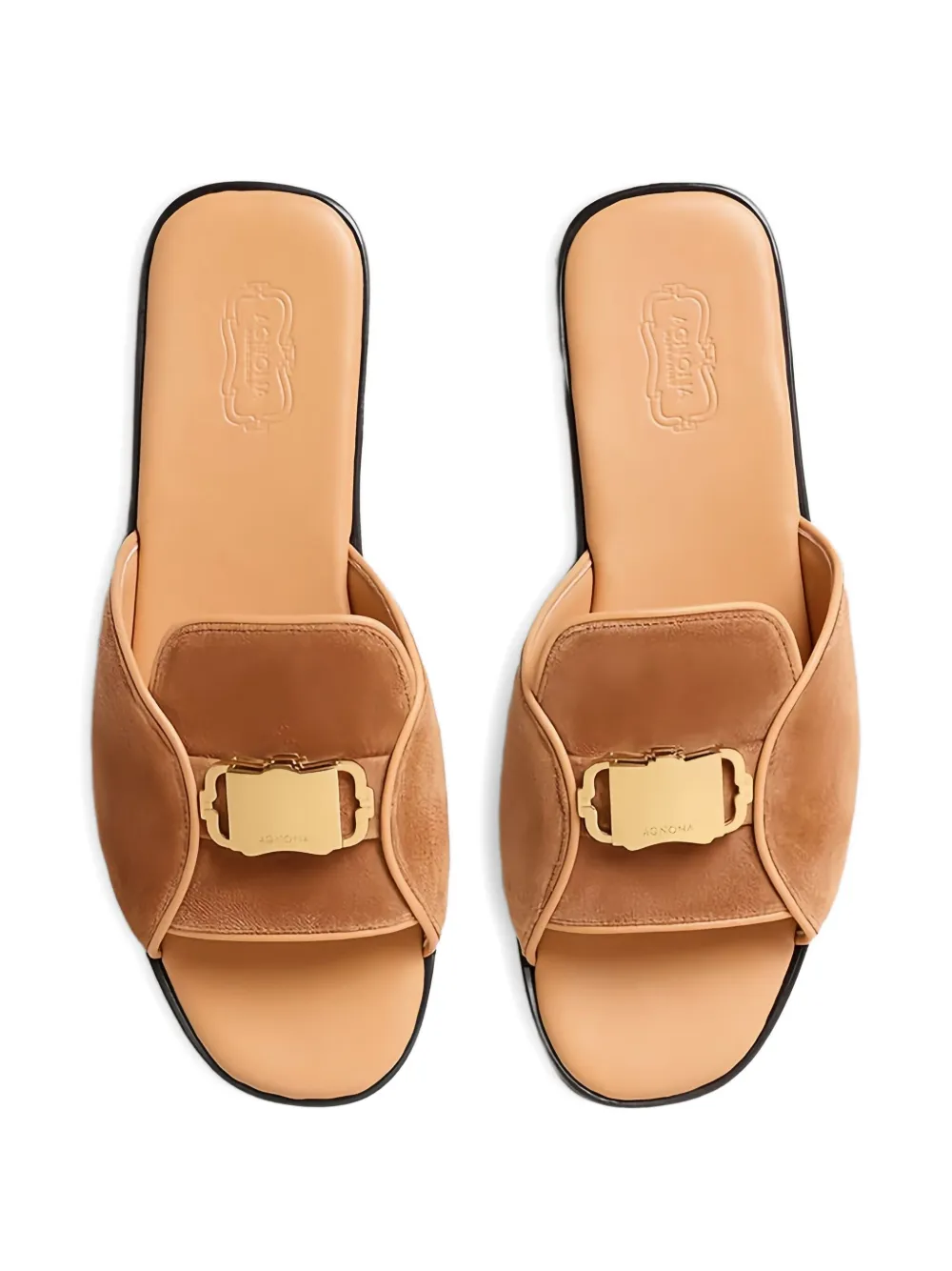 Agnona Suède sandalen Bruin