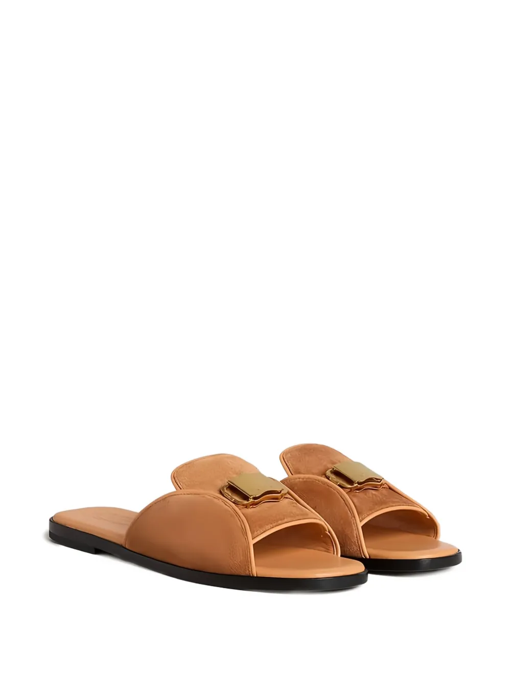 Agnona Suède sandalen Bruin