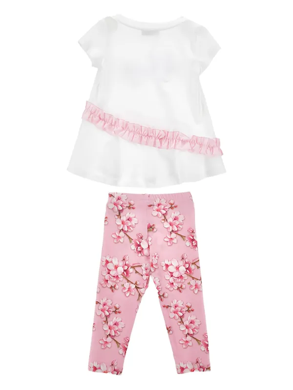 Monnalisa ラッフル フローラル トラックスーツ | ホワイト | FARFETCH JP