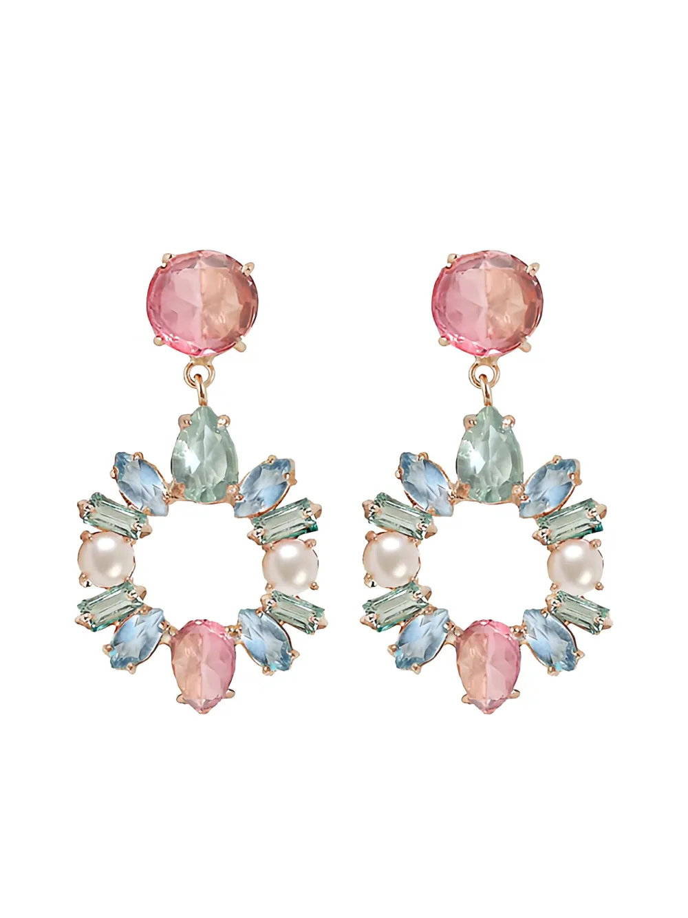 Atelier Mon Candy Cabana Drop Earrings In Multi