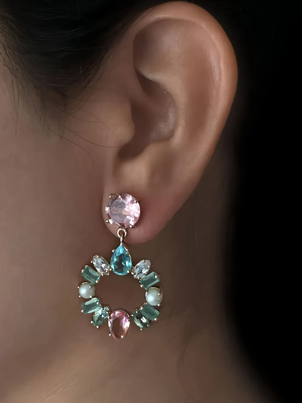 Atelier Mon Candy Cabana Drop Earrings In Multi